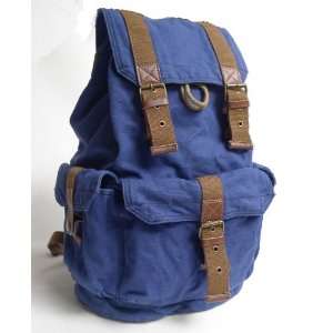  Blue Collegiate Cotton Canvas Backpack