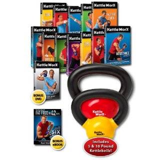     Total Body Kettlebell Fitness in a Box 13 DVDs with 2 Kettlebells