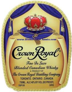 Crown Royal Whiskey Bottle Bag Label Wood Pub Bar Sign  