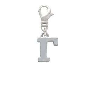  Greek Letter Gamma   Silver Plated Clip on Charm 