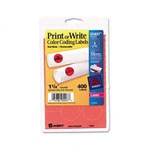  Avery 05497   Print or Write Removable Color Coding Labels 