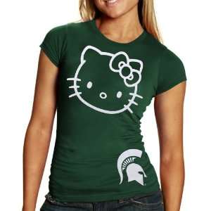  State Spartans Ladies Hello Kitty T Shirt   Green