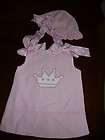 Mudpie Little Princess Pink and White Gingham dress with matching Hat 
