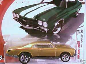 Hot Wheels 1967 PONTIAC GTO 67 Gold 2005 Holiday Rods  
