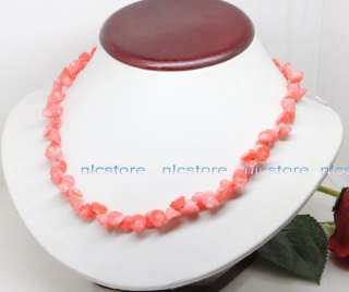 charming pink coral flowers necklace gem free post  