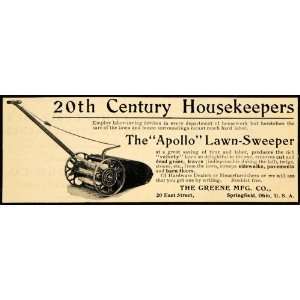  1902 Ad Apollo Lawn Sweeper Greene Springfield Grass 