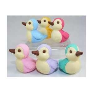  Iwako SET OF 6 JAPANESE DUCK ERASERS, NEW COLORS MAY APPLY 