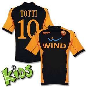  10 11 AS Roma 3rd Jersey + Totti 10 (Fan Style)   Boys 