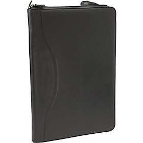 Legal Size Zip Around Portfolio Black