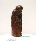 Chinese Hand Carved Bamboo Lohon Figure c101