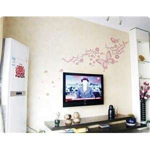  Big Butterfly PVC Wall Decal Sticker   Pink
