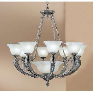   Silver Victorian II 32 Cast & Glass Chandelier from the Victori