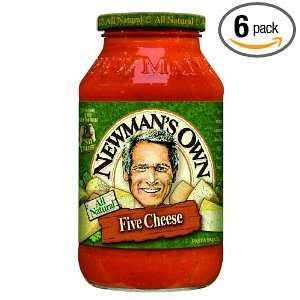 Newmans Own Pasta Sauce Five Cheese, 24 Ounce (Pack of 6)  