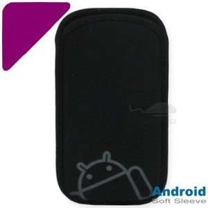 Black ( Android Neoprene ) Elastic Case Pouch Sleeve For LG E510 