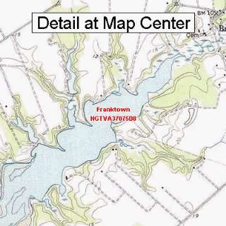  USGS Topographic Quadrangle Map   Franktown, Virginia 
