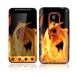  Flame Design Decorative Skin Cover Decal Sticker for HTC 