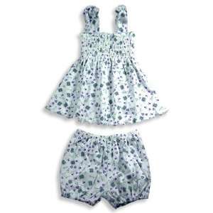   Infant Girls Sleeveless Dress Set, White, Purple (Size 12Months) Baby
