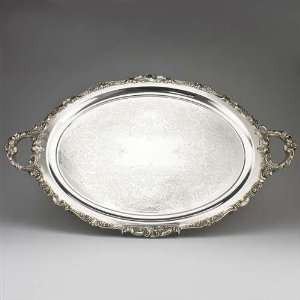   Wallace, Silverplate Tray, Chased Bottom w/ Handles