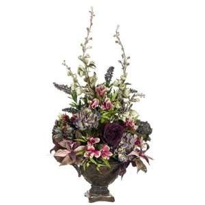   and Delphinium Floral Arrangement with Resin Urn