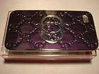 apple iphone 4g 4gs generation genuine swarovsky purple w box
