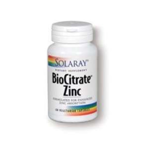  BioCitrate Zinc 50 mg 60 Capsules Solaray Health 