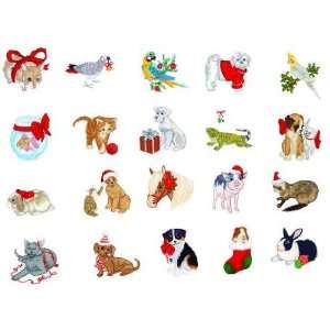  Brother/Babylock PES Embroidery Card CHRISTMAS PETS #3 