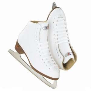  Riedell Ice skates   Blue Ribbon 21Y White   Size junior 
