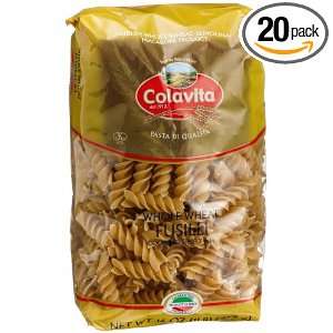 Colavita Whole Wheat Fusilli, 16 Ounce Bags (Pack of 20)  