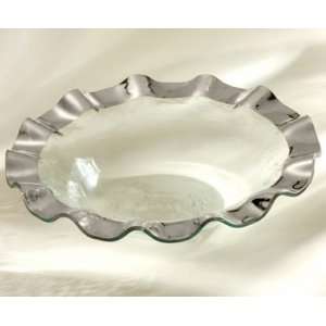 Ruffle serving bowl Handmade glass 13 serving bowl produced in the U 
