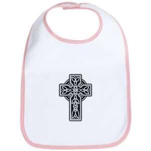  Baby Bib Petal Pink Celtic Cross 