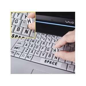  Large Print Stickers / Labels for LAPTOPS   Black on White 