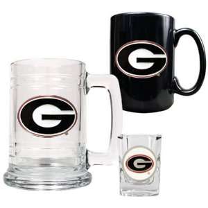  Georgia Bulldogs Tankard, Mug & Shot Glass Set Kitchen 