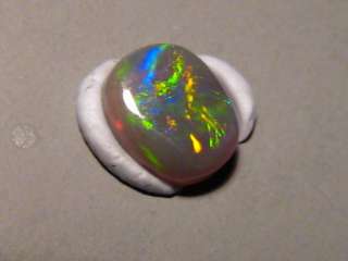RED MULTI COLORED SOLID GEM AA BLACK OPAL  LOOSE  