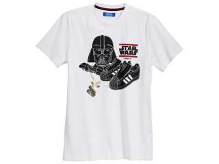 Adidas Originals Star Wars Darth Vader White Black Red Cotton T Shirt 
