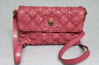 Marc Jacobs Studs Vintage Pink Embossed Leather The Single Crossbody 