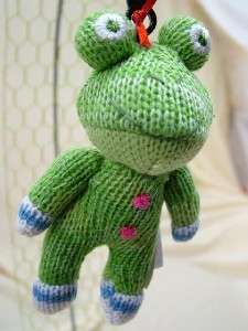 New Lime Green Sock Frog Backpack Clip Ornament Monkeez  