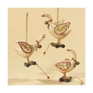  Pack of 6 Simply Country Goose 4 Christmas Ornaments 