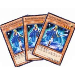 Yu gi oh Tyr of the Nordic Champions Rare x3  Toys & Games   