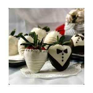 Bride and Groom Chocolate Covered Strawberries  Grocery 