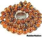 Tortoise Dot Brown Sparkle Glass Round Beads 8mm 50pc items in 