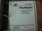 Palfinger PK 12000 T Hydraulic Crane Parts Manual