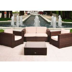    Atlantic Portofino 4 Pc Wicker Seating Group Patio, Lawn & Garden