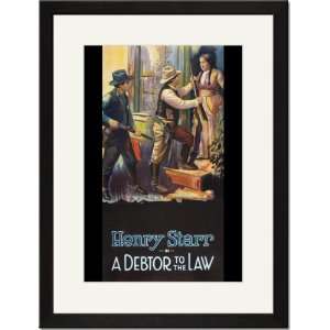   Black Framed/Matted Print 17x23, A Debtor to the Law