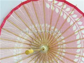 PINK Japanese Wedding Decoration Paper Parasol Umbrella  