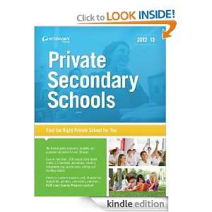 Private Secondary Schools 2012 13 Petersons  Kindle 