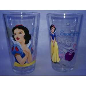  Two Disney Princess Glasses   Snow White 16oz Glass 
