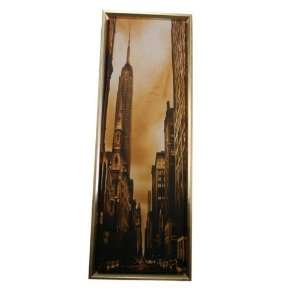 Golden Wooden Framed Empire State Building Oil Painting 