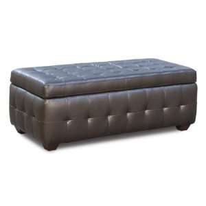  Diamond Sofa Bonded Leather Tufted Storage Trunk