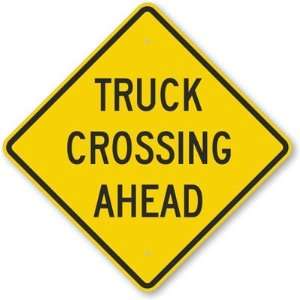  Truck Crossing Ahead High Intensity Grade Sign, 24 x 24 