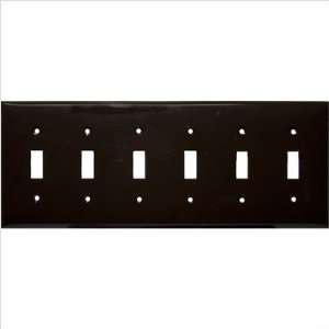  Morris Products Lexan Wall Plates 6 Gang Toggle Switch Brown 